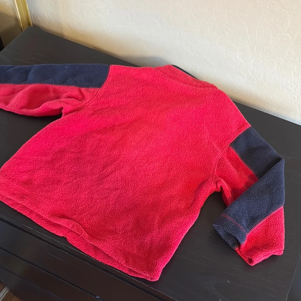 Gymboree Boys Red & Black quarter zip full over fleece sweatshirt size 4yrs